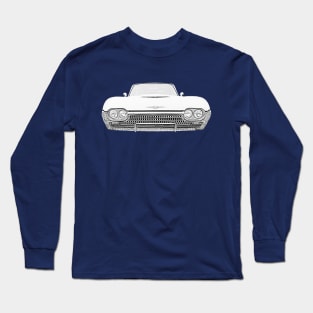 Ford Thunderbird 1962 American classic car monochrome Long Sleeve T-Shirt